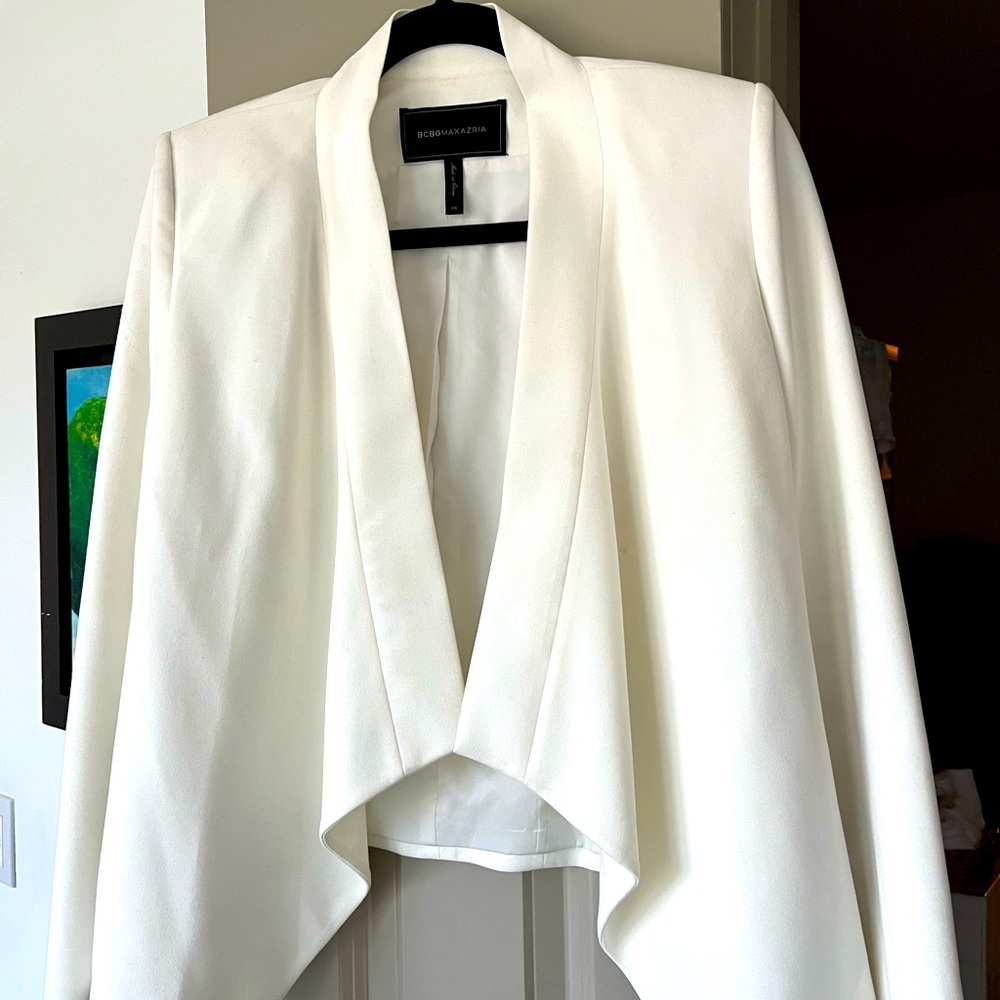 BCBG white blazer